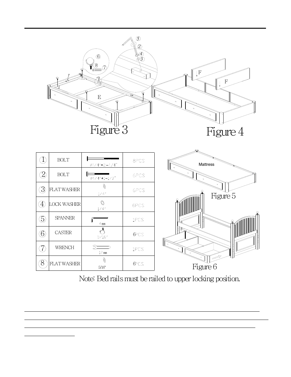 Figure 4 figure 3, Figure 6, Figure 5 | Assembly instruction 9500 trundle/storage drawer | Legacy Classic Furniture Trundle Storage Drawer User Manual | Page 2 / 2