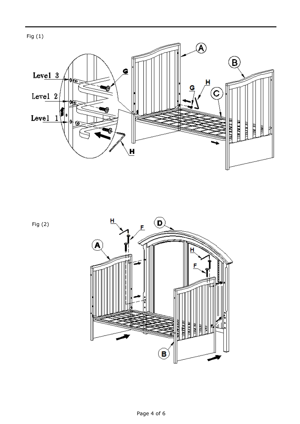 Legacy Classic Furniture Nursery Stage 4 Bed Rails 490-8930C User Manual | Page 4 / 6