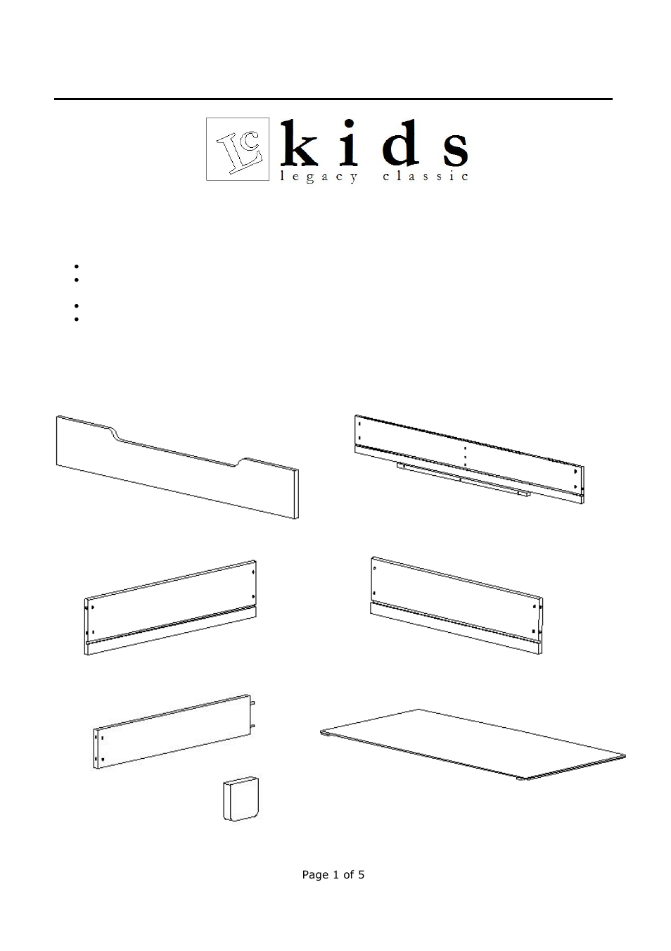 Legacy Classic Furniture Nursery Crib Drawer 490-8910C User Manual | 5 pages