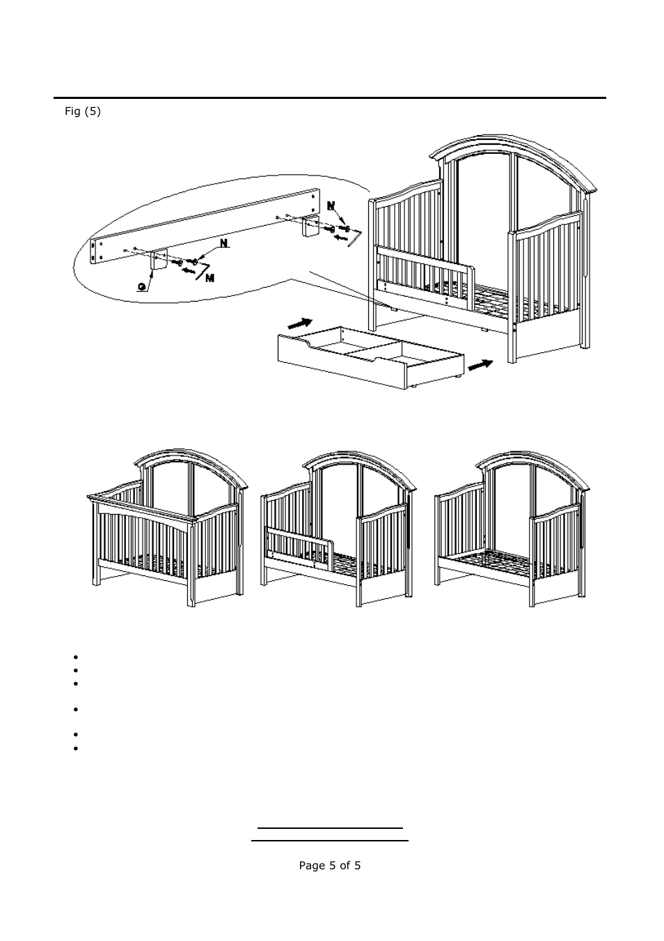 Legacy Classic Furniture Nursery Crib Drawer 490-8910C User Manual | Page 5 / 5