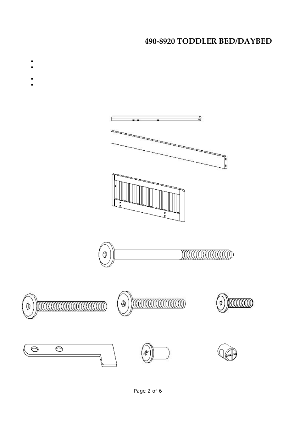 Legacy Classic Furniture Nursery Stage 2-3 Toddler Kit 490-8920C User Manual | Page 2 / 6