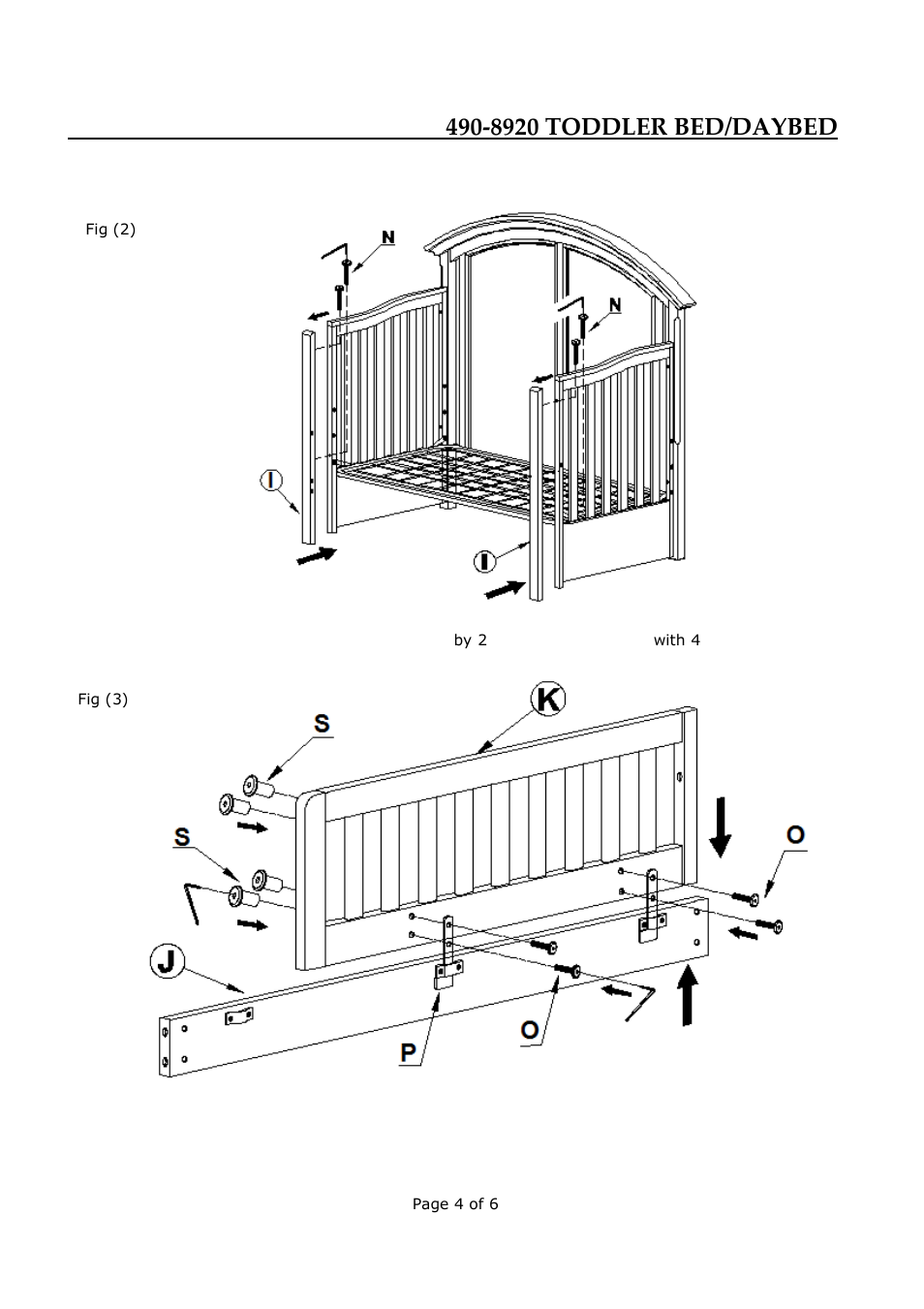 Legacy Classic Furniture Nursery Stage 2-3 Toddler Kit 490-8920C User Manual | Page 4 / 6