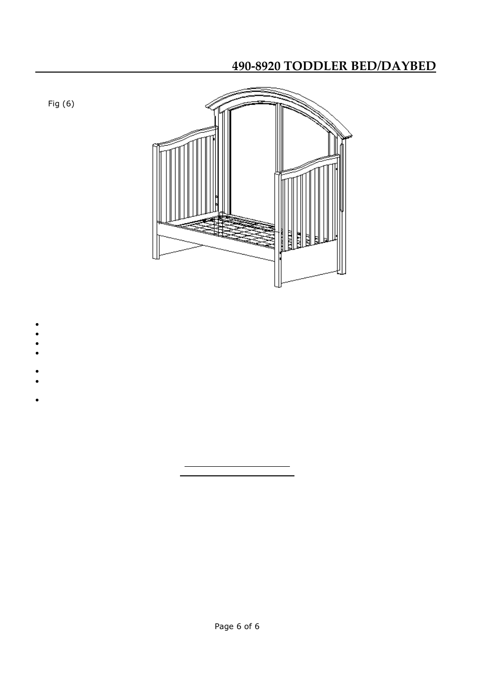 Legacy Classic Furniture Nursery Stage 2-3 Toddler Kit 490-8920C User Manual | Page 6 / 6