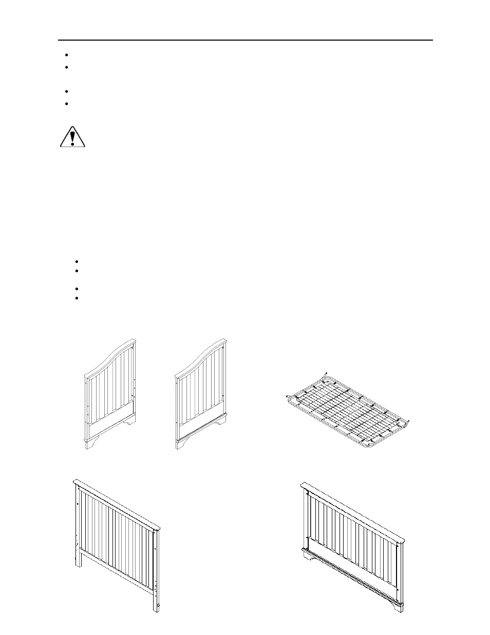 Caution | Legacy Classic Furniture Nursery Convertible Crib 2960-8900 User Manual | Page 2 / 6