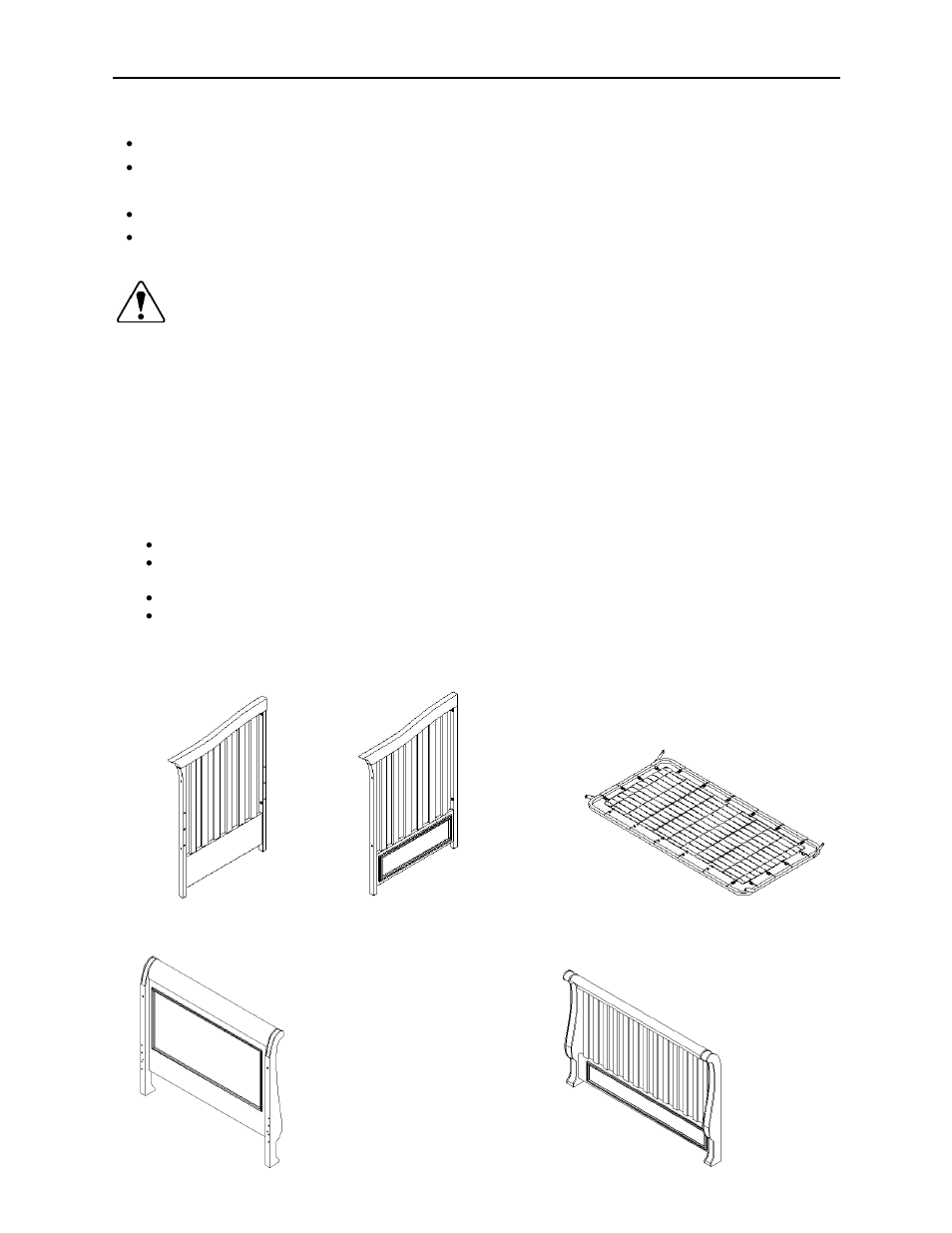 Caution | Legacy Classic Furniture Nursery Stage 4 Bed Rails 2830-8930 User Manual | Page 2 / 6