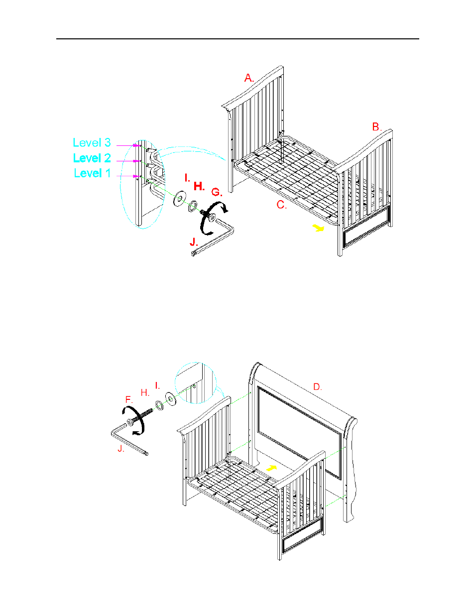 Legacy Classic Furniture Nursery Stage 4 Bed Rails 2830-8930 User Manual | Page 4 / 6