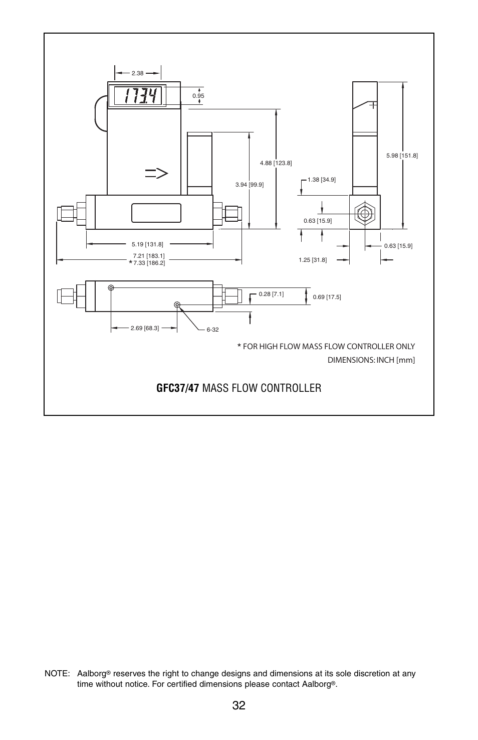 Gfc37/47 mass flow controller | Aalborg GFC User Manual | Page 36 / 40