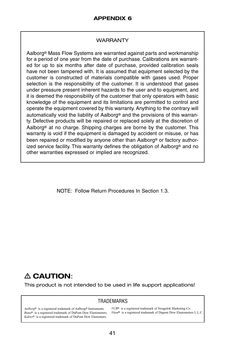 Ƽ caution | Aalborg DFC Digital User Manual | Page 44 / 44