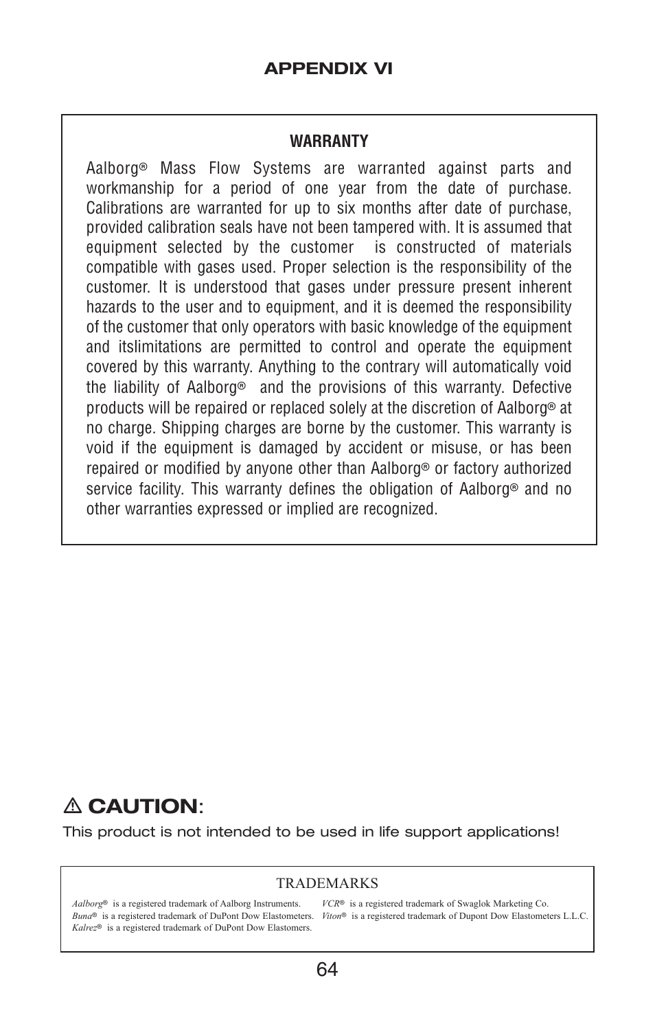 Ƽ caution | Aalborg DFM Digital User Manual | Page 68 / 68