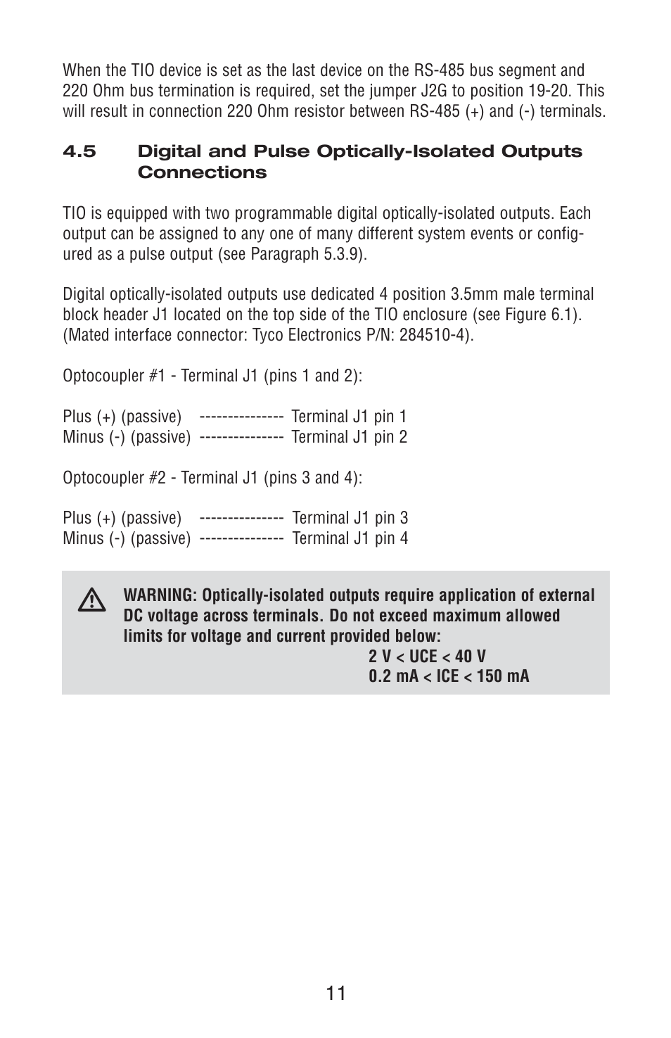 Aalborg TIO Totalizer I/O Flow Monitor/Controller User Manual | Page 15 / 98
