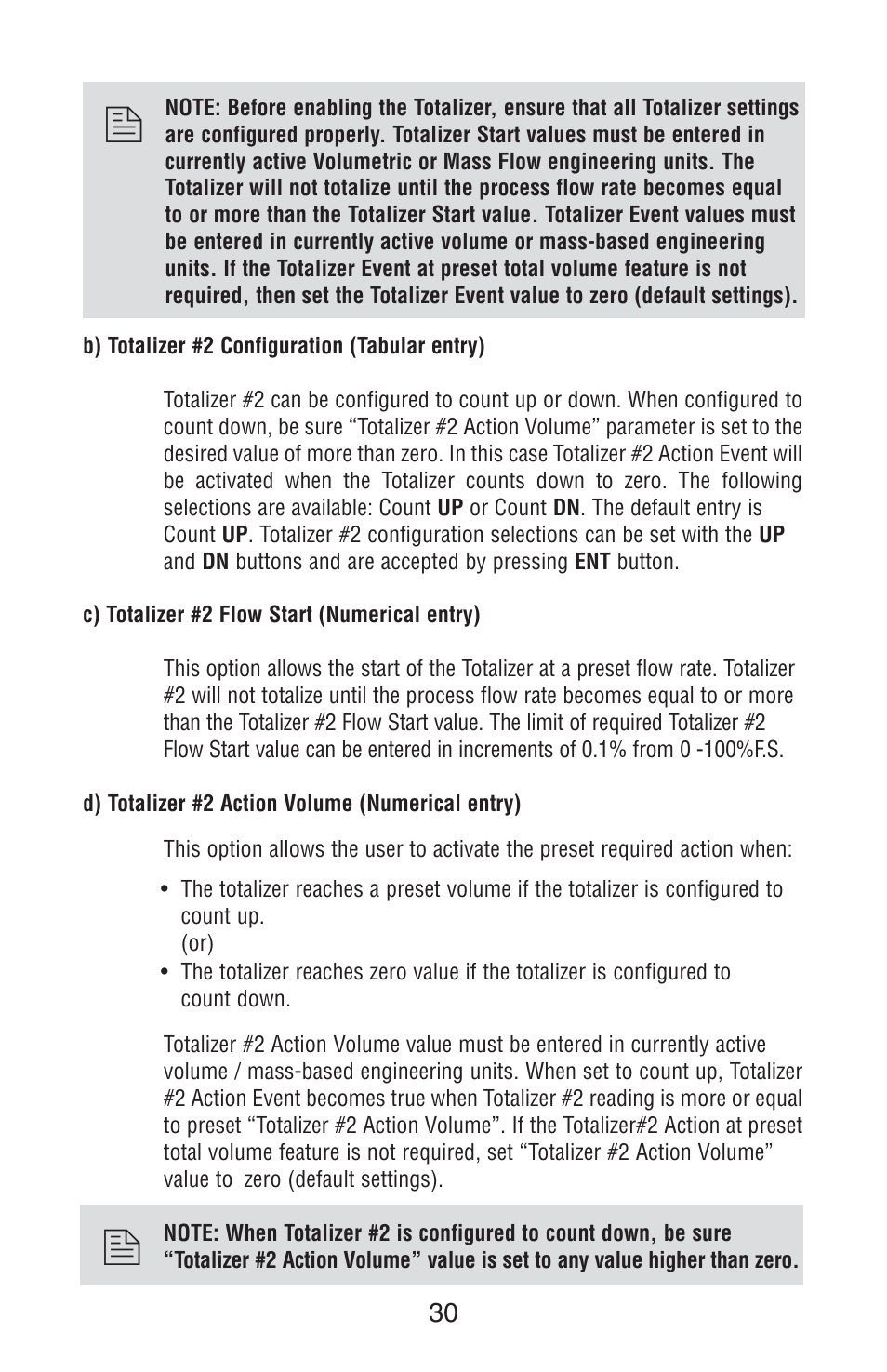 Aalborg TIO Totalizer I/O Flow Monitor/Controller User Manual | Page 34 / 98