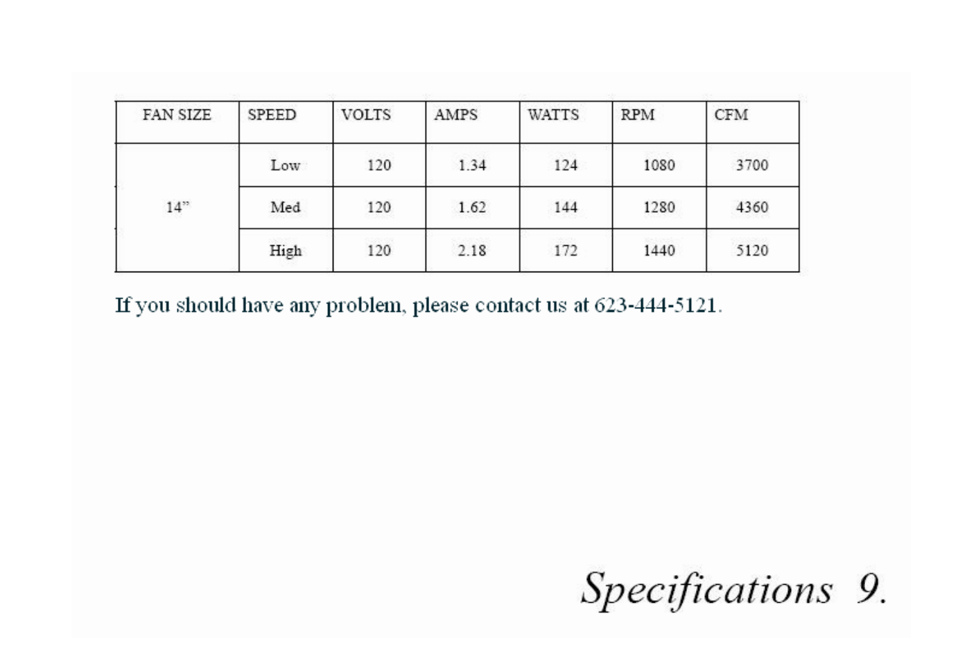 Specifications 9 | Aero Mist 67014 User Manual | Page 11 / 11