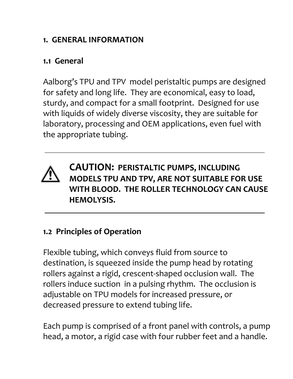 Caution | Aalborg TPV User Manual | Page 4 / 32