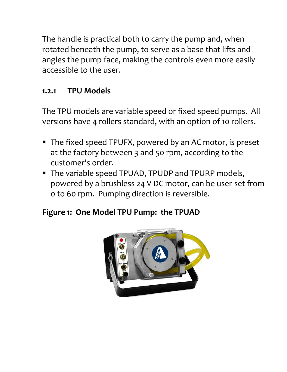 Figure 1: one model tpu pump: the tpuad | Aalborg TPV User Manual | Page 5 / 32