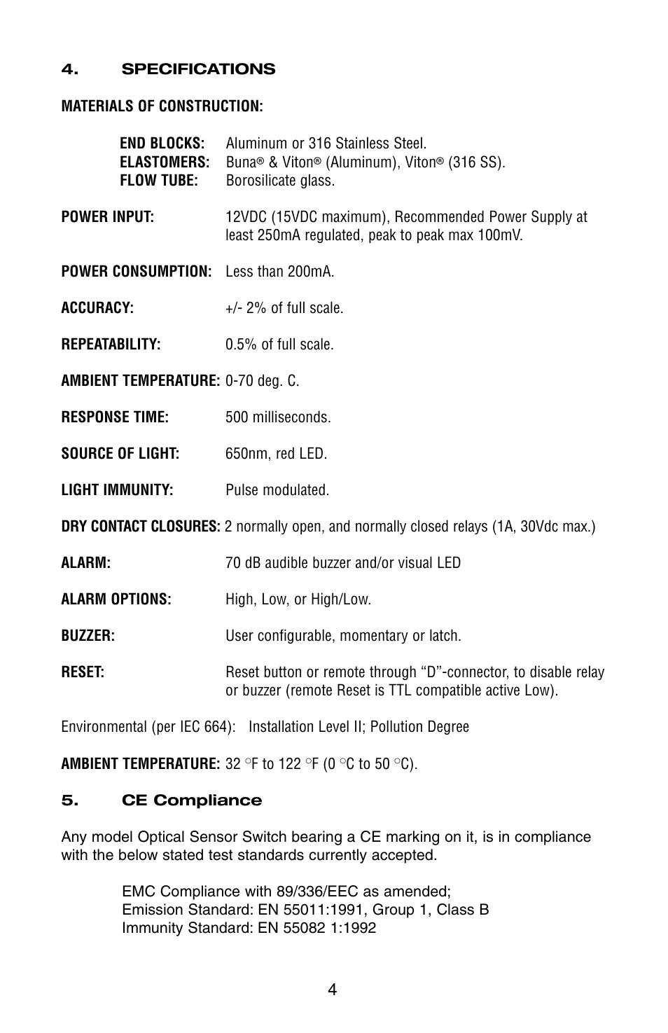 Aalborg OSS-2 Optical User Manual | Page 7 / 12