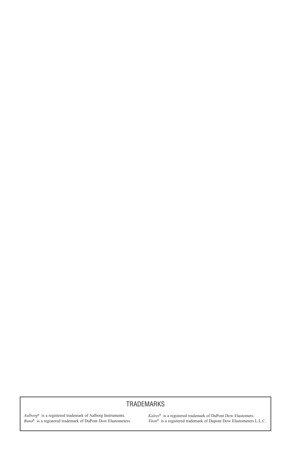 Trademarks | Aalborg SMV Series User Manual | Page 4 / 16