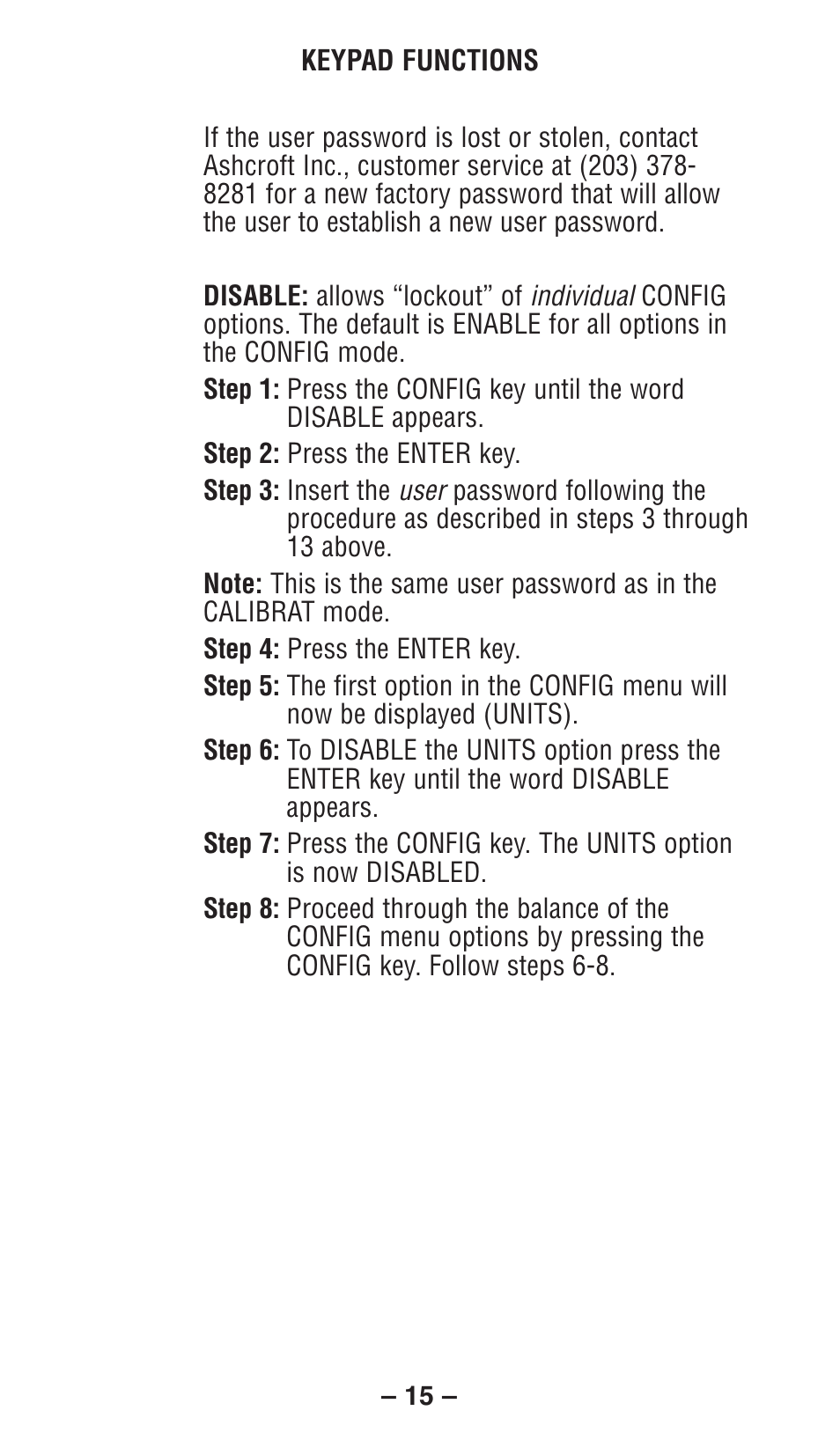 Ashcroft 2084 Precision Digital Test Gauges User Manual | Page 15 / 20