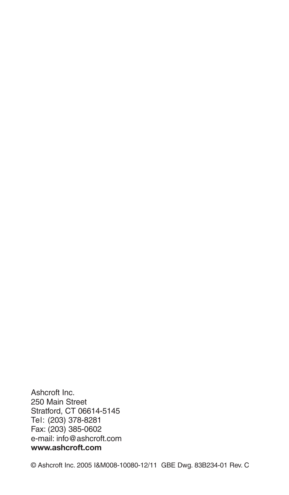 Ashcroft 2084 Precision Digital Test Gauges User Manual | Page 20 / 20
