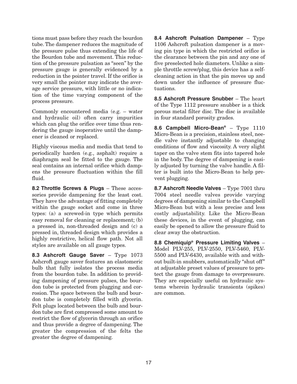 Ashcroft 1495 - Low Pressure Receiver Gauge User Manual | Page 17 / 20