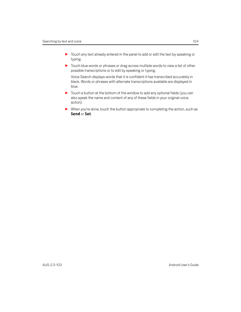 Samsung Android 2.3 User Manual | Page 104 / 380