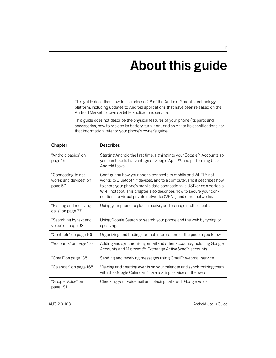 About this guide, About this guide 11 | Samsung Android 2.3 User Manual | Page 11 / 380