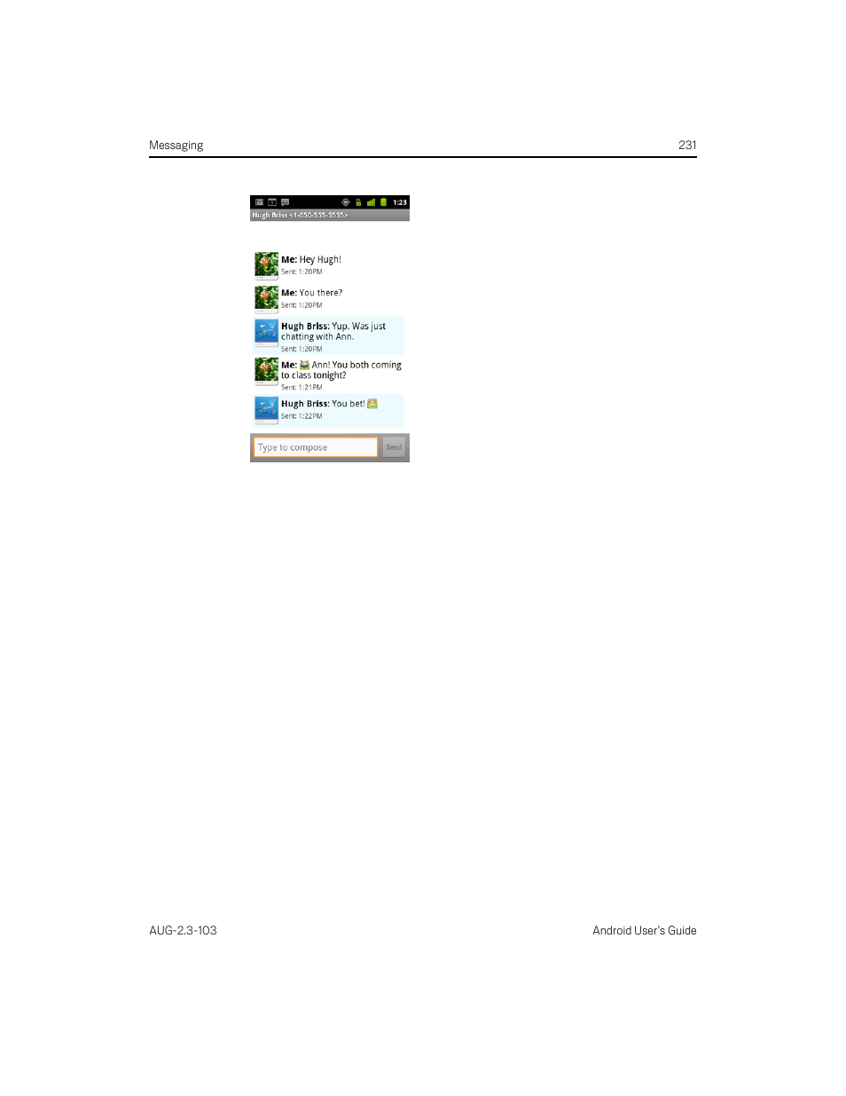 Samsung Android 2.3 User Manual | Page 231 / 380