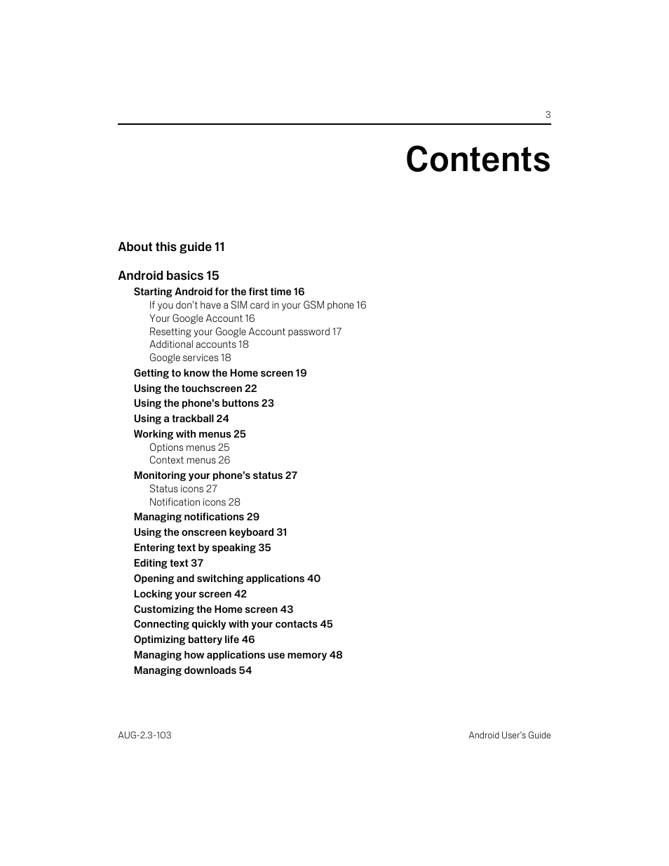 Samsung Android 2.3 User Manual | Page 3 / 380