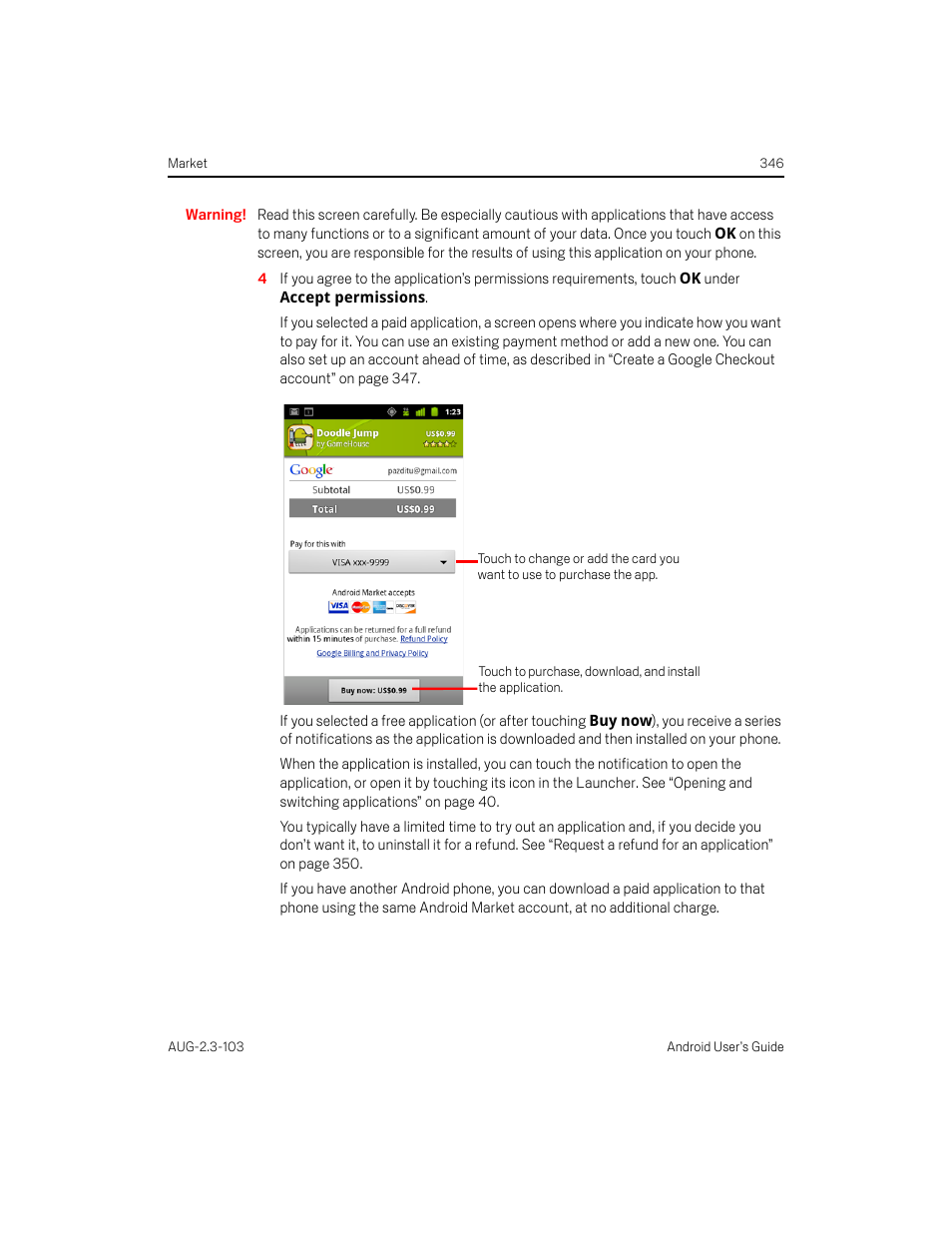Samsung Android 2.3 User Manual | Page 346 / 380
