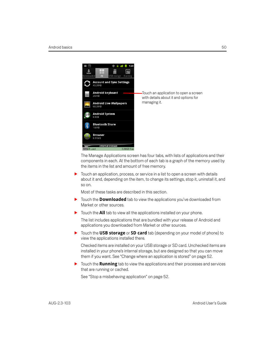 Samsung Android 2.3 User Manual | Page 50 / 380