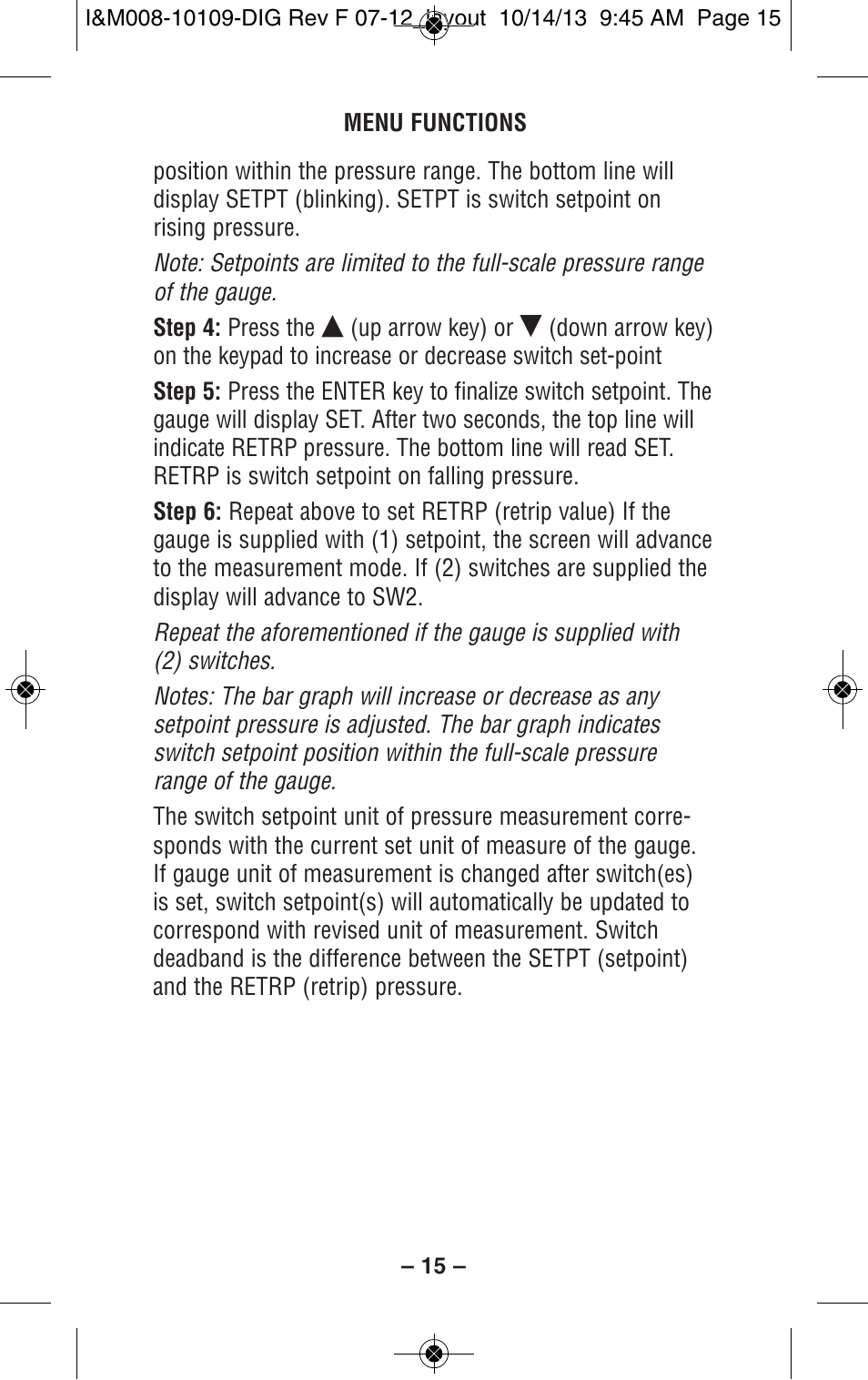 Ashcroft 2274 Digital Industrial Gauge User Manual | Page 15 / 32