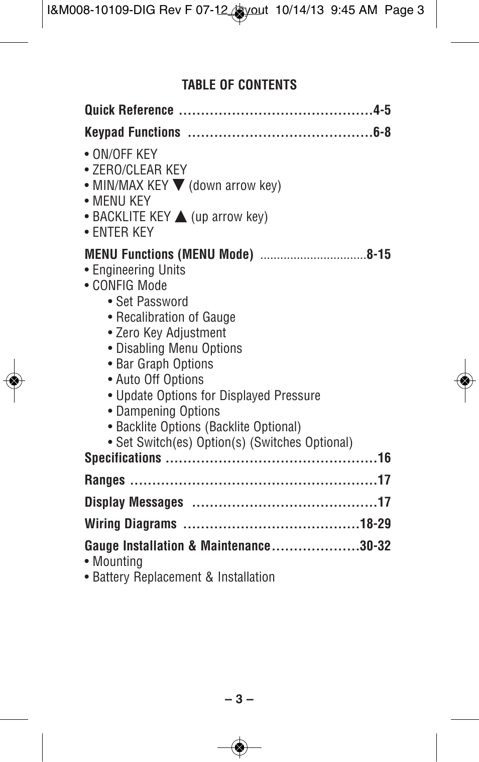 Ashcroft 2274 Digital Industrial Gauge User Manual | Page 3 / 32