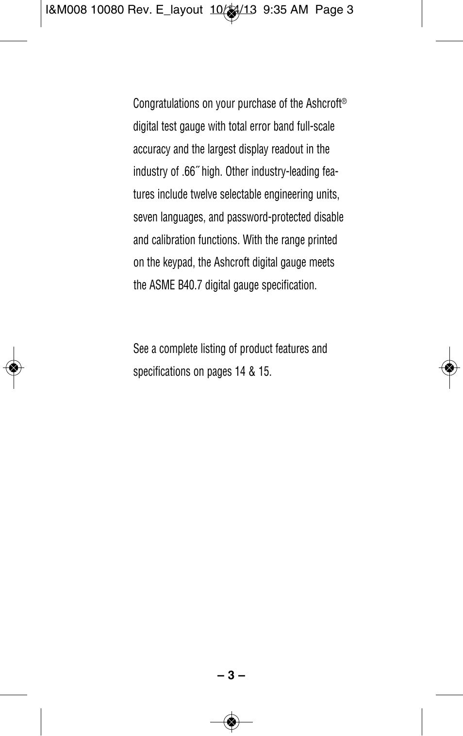 Ashcroft 2089 Precision Digital Test Gauge User Manual | Page 3 / 20