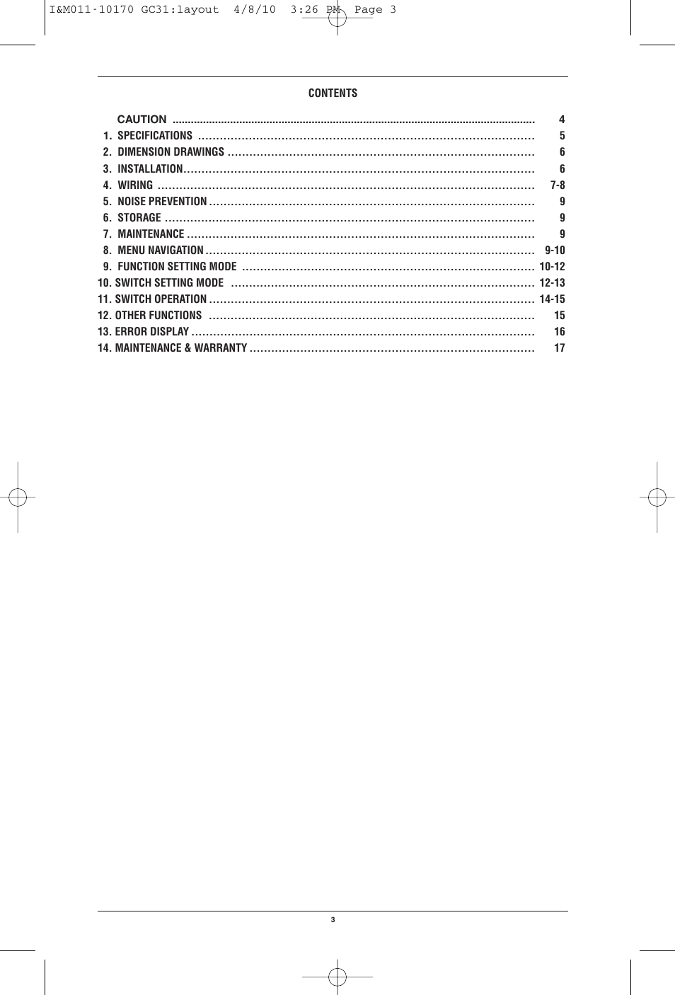 Ashcroft GC31 - Digital Pressure Sensor User Manual | Page 3 / 20