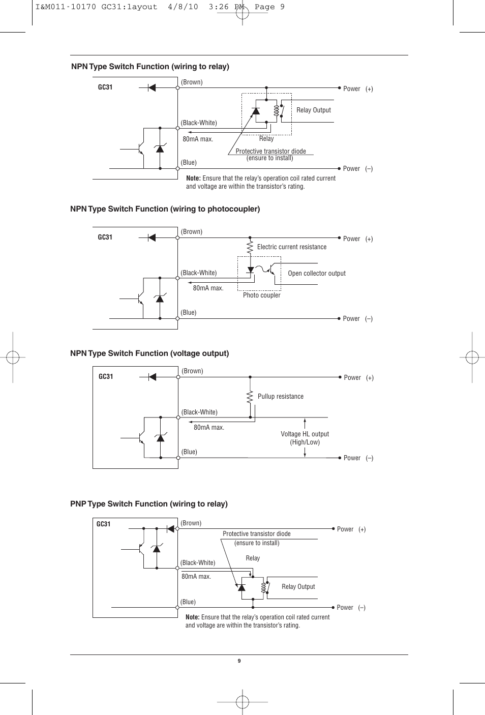 Ashcroft GC31 - Digital Pressure Sensor User Manual | Page 9 / 20