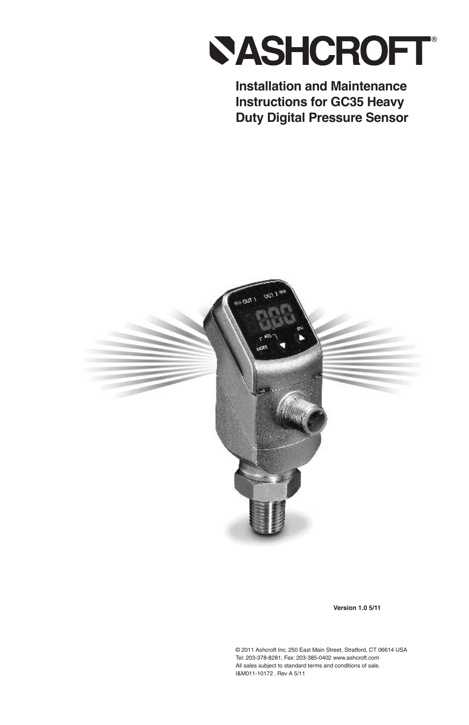 Ashcroft GC35 - Pressure Sensor User Manual | 20 pages