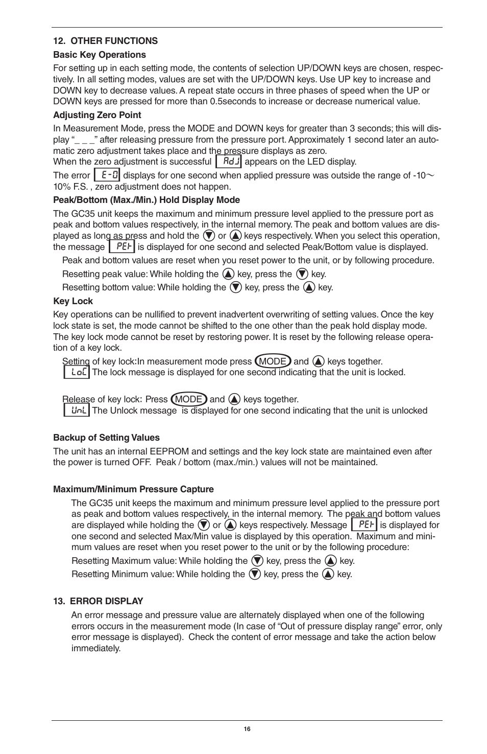 Ashcroft GC35 - Pressure Sensor User Manual | Page 16 / 20