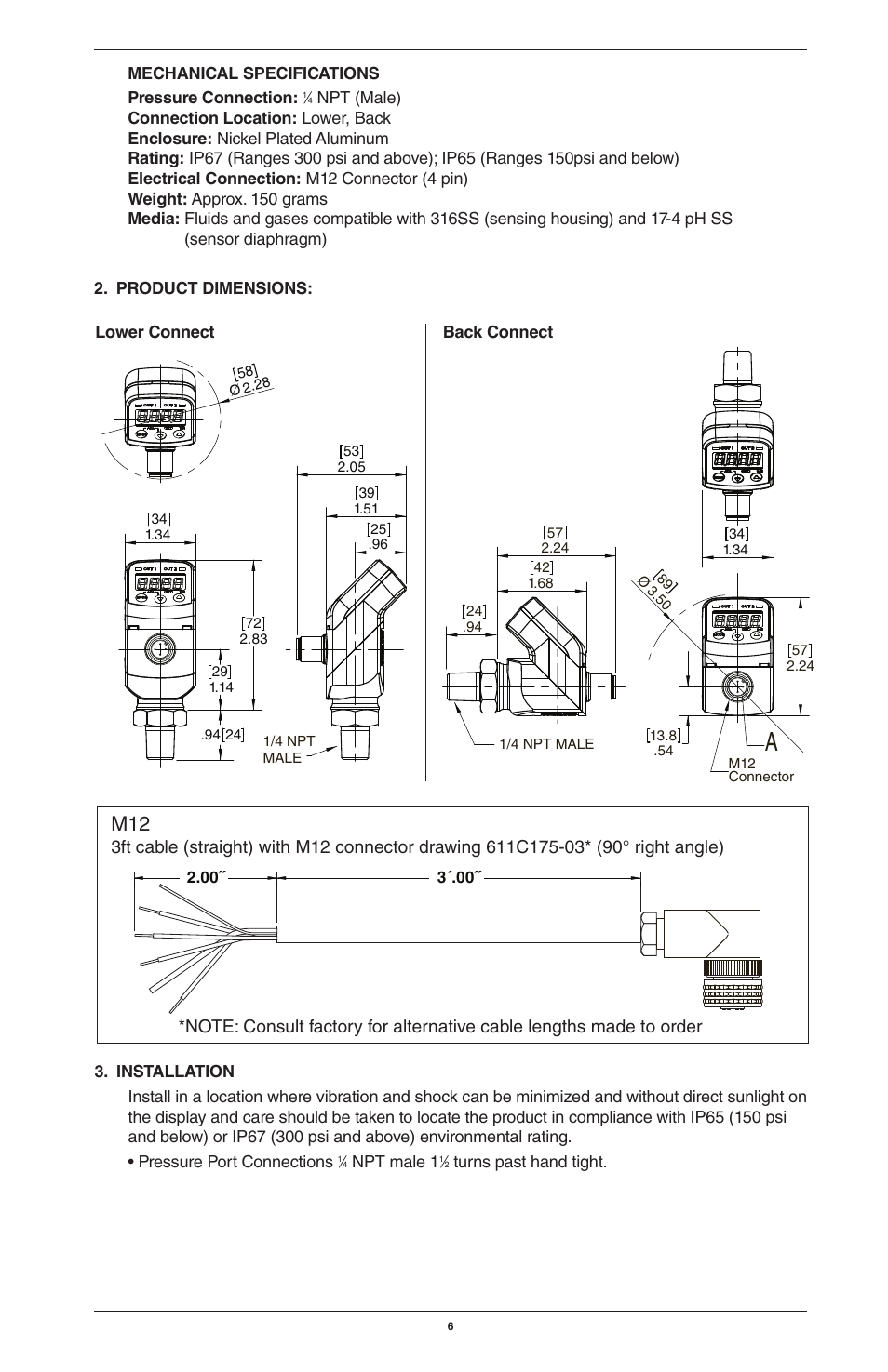 Ashcroft GC35 - Pressure Sensor User Manual | Page 6 / 20