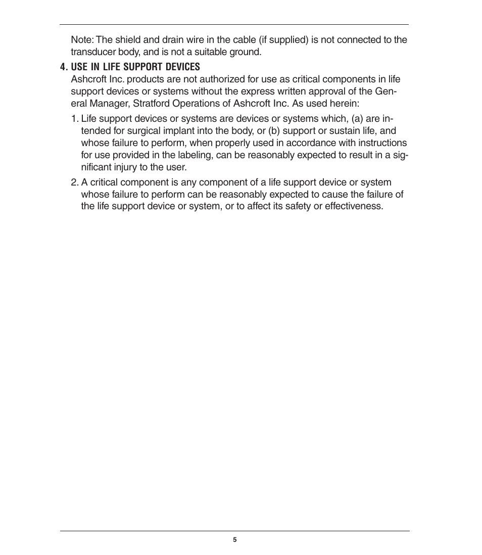 Ashcroft GC51 - Industrial Rangeable Pressure Transmitter User Manual | Page 5 / 32