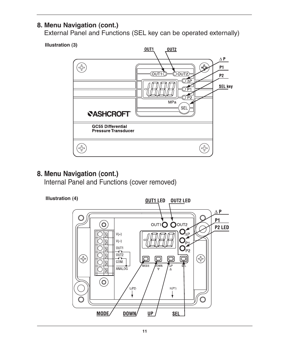Ashcroft GC55 - Differential Pressure Transducer with Digital Display User Manual | Page 11 / 24