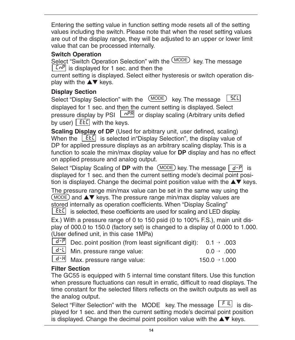 Ashcroft GC55 - Differential Pressure Transducer with Digital Display User Manual | Page 14 / 24