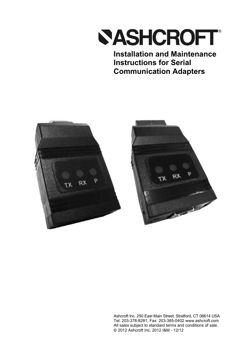 Ashcroft DM61 User Manual | 20 pages