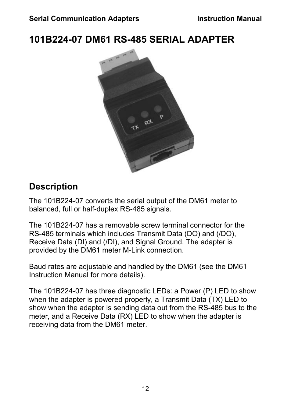 Description | Ashcroft DM61 User Manual | Page 12 / 20