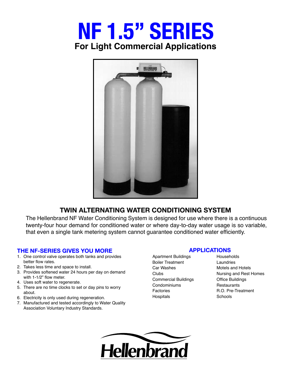 Hellenbrand System NF 1.5" Series User Manual | 2 pages