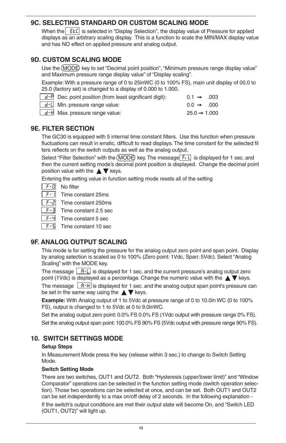Ashcroft GC30 Ultra-Compact Differential Pressure Sensor User Manual | Page 13 / 20