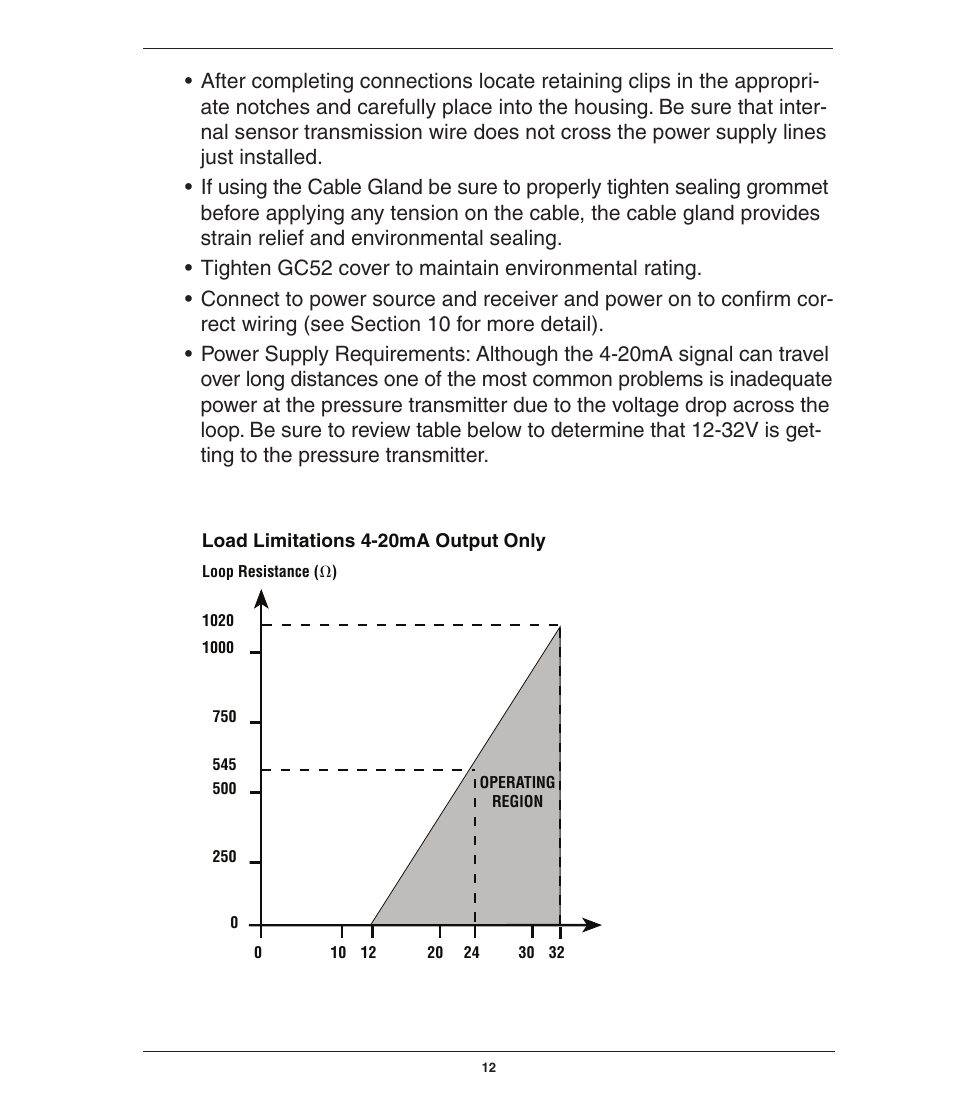 Ashcroft GC52 - Rangeable wet/wet Differential Pressure Transmitter User Manual | Page 12 / 28