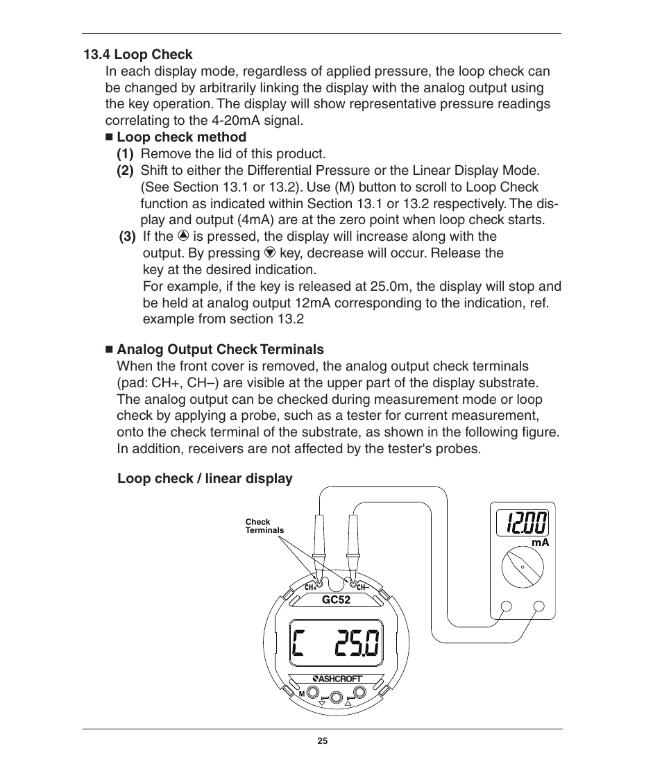 Ashcroft GC52 - Rangeable wet/wet Differential Pressure Transmitter User Manual | Page 25 / 28
