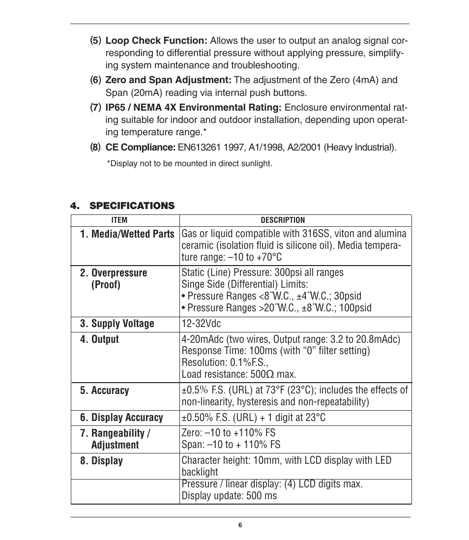 Ashcroft GC52 - Rangeable wet/wet Differential Pressure Transmitter User Manual | Page 6 / 28