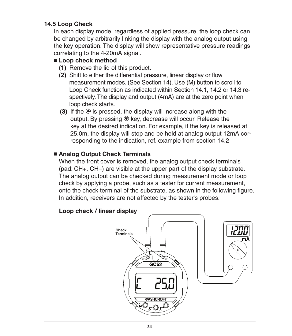 Ashcroft GC52 - Rangeable wet/wet Differential Pressure Transmitter User Manual | Page 34 / 40