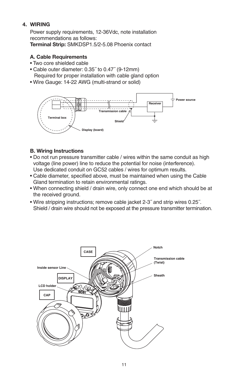 Ashcroft GC52 - Rangeable wet/wet Differential Pressure Transmitter User Manual | Page 11 / 16