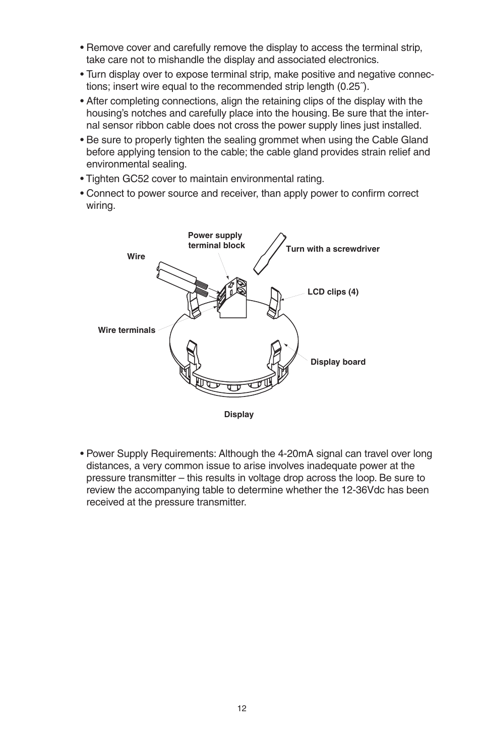 Ashcroft GC52 - Rangeable wet/wet Differential Pressure Transmitter User Manual | Page 12 / 16